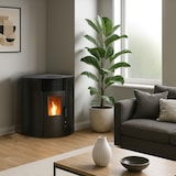 thumbnail of Poêle à granulés d’angle étanche Iseos 12,2 kW Noir Sannover