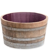 thumbnail of Halbiertes Weinfass als Miniteich - D70cm H40 100L Inhalt Natur ohne Bohrung