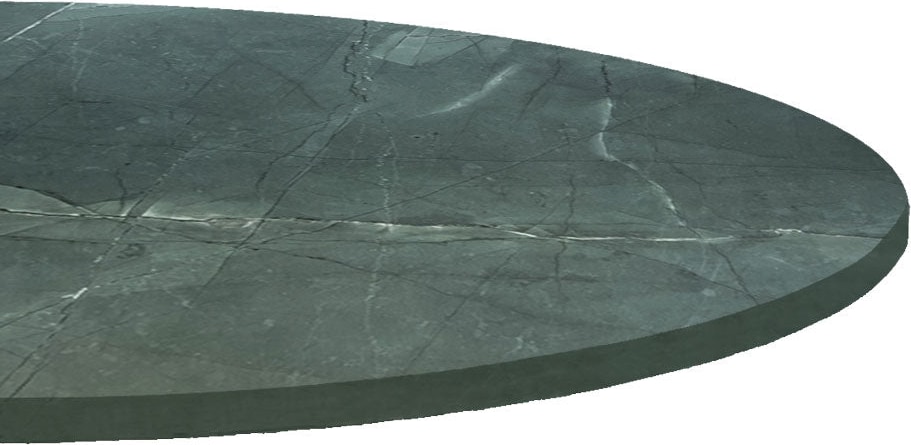 Restootab - Tischplatte Ø120 Dekor Marmor jade