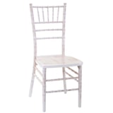 thumbnail of Sedia legno chiavari sbiancato c/cuscino cm40x40h43/92