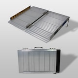 thumbnail of TRUTZHOLM Rollstuhlrampe klappbar 61 cm Traglast 272 kg Alu grau geriffelt Auffahrrampe