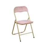 thumbnail of Casa Collection Silla plegable, terciopelo, 43x50x80 cm, asiento suave plegable, rosa
