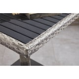 thumbnail of METRO PROFESSIONAL Tavolo da bistrot Barbados, alluminio/polirattan, 70 x 70 cm, piano del tavolo effetto legno, nero