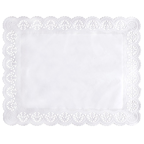 PAPSTAR 100 Spitzenpapiere eckig 46 cm x 36 cm weiss