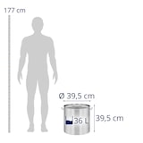 thumbnail of Royal Catering - Royal Catering Casserole Induction Fond Rapporté Sandwich Triple (36 L, Ø 36 cm, Avec Couvercle, Inox Aluminium, Poignées Cool