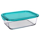 thumbnail of METRO Professional Recipiente de cristal, 200 mm, 122 cl, con tapa de plástico, turquesa