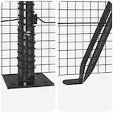 thumbnail of vidaXL Zaunpfosten Grau 10 x 0,4 m (16 x 16 mm Maschen) Stahl und PVC