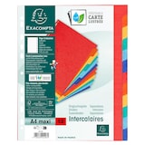 thumbnail of Exacompta - Réf. 2612E - Carton de 15 Intercalaires en véritable carte lustrée 400g/m2 - 12 onglets neutres - A4 maxi - Couleurs assorties
