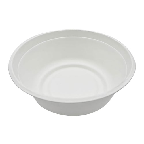 600 Salatschalen Snackschalen Ø 175x67 mm Bagasse weiß