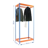 thumbnail of Estante de roupa Simonclothing 2 prateleiras. Cor azul/laranja 2500x1500x600 mm