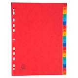 thumbnail of Exacompta 4803Z 5x Register mit bedruckten Taben aus Colorspan-Karton, 225g/qm, 20 Positionen, Taben A-Z, für Format DIN A4 - Farben sortiert