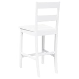 thumbnail of vidaXL Barhocker 2 Stk. Weiß Massivholz Gummibaum