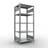 thumbnail of PROREGAL Büro-Fachbodenregal MULTIplus150 Stecksystem mit Mittelanschlag | Grundregal | Fachlast 150kg | 180x75x60cm | Beidseitig nutzbar | Verzinkt