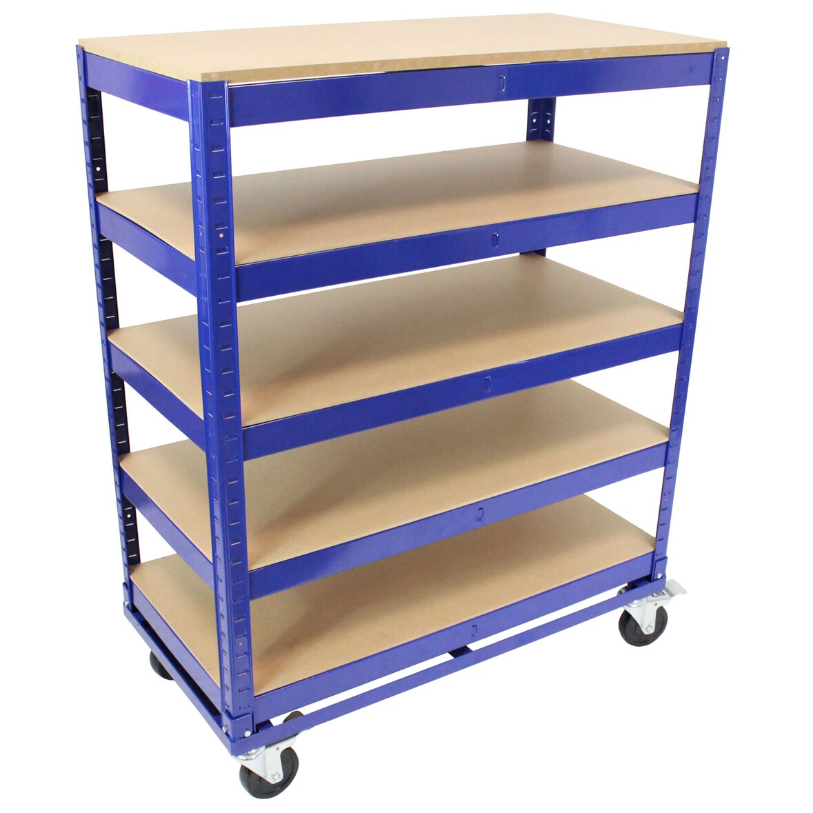 Etagenwagen 750kg 115x90x45 cm 5 Ebenen blau Transportwagen Magazinwagen Kommissionierwagen