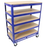 thumbnail of Etagenwagen 750kg 115x90x45 cm 5 Ebenen blau Transportwagen Magazinwagen Kommissionierwagen