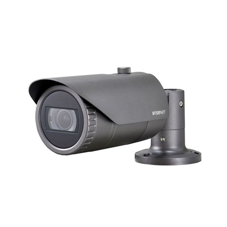 Hanwha Techwin IP-Sicherheitskamera Outdoor Verkabelt Geschoss Decke/Wand Grau 2 mp 1920 x 1080 0.095 Lux IK10 PoE IP66 Micro SD 30fps