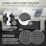 thumbnail of ECD Germany – WPC Terrassenfliesen – 30x30 cm 44 Stk.=4m² Anthrazit | geriffelt, Holzoptik, Klicksystem mit Drainage