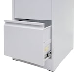 thumbnail of Hängeregisterschrank | HxBxT 134x46x62 cm | Format Legal + A4 abschließbar | Weiß | Aktenschrank Büroschrank Stahlschrank
