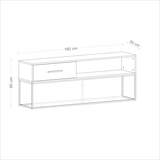 thumbnail of TV Lowboard Mira Schwarz Gold mit Metall Füße 9635