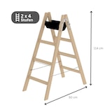 thumbnail of PROREGAL Sprossen-Stehleiter Holz 2x4 Sprossen