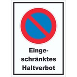 thumbnail of Eingeschränktes Haltverbot Schild A4 (210x297mm)