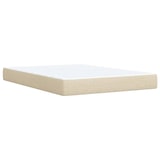 thumbnail of vidaXL Boxspringbett mit Matratze Creme 140x200 cm Stoff