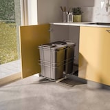 thumbnail of Emuca Contenitore per la raccolta differenziata da montare sul fondo e da estrarre manualmente in cucina  2x35lt, Grigio antracite Tecnoplastica