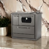 thumbnail of Stufa cucina riscaldamento a legna con forno struttura in acciaio 9,06 kW Popular -  Beige