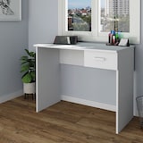 thumbnail of Briebe Mesa Escritorio Ordenador 75x90x50cm, 1 Cajón Almacenamiento, Oficina, Habitación Juvenil, Desk, Prakt, Blanco