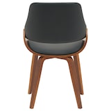 thumbnail of Cadeira de jantar Vangale nogueira/preto/couro sintético