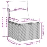 thumbnail of vidaXL 9-tlg. Garten-Sofagarnitur mit Kissen Braun Poly Rattan
