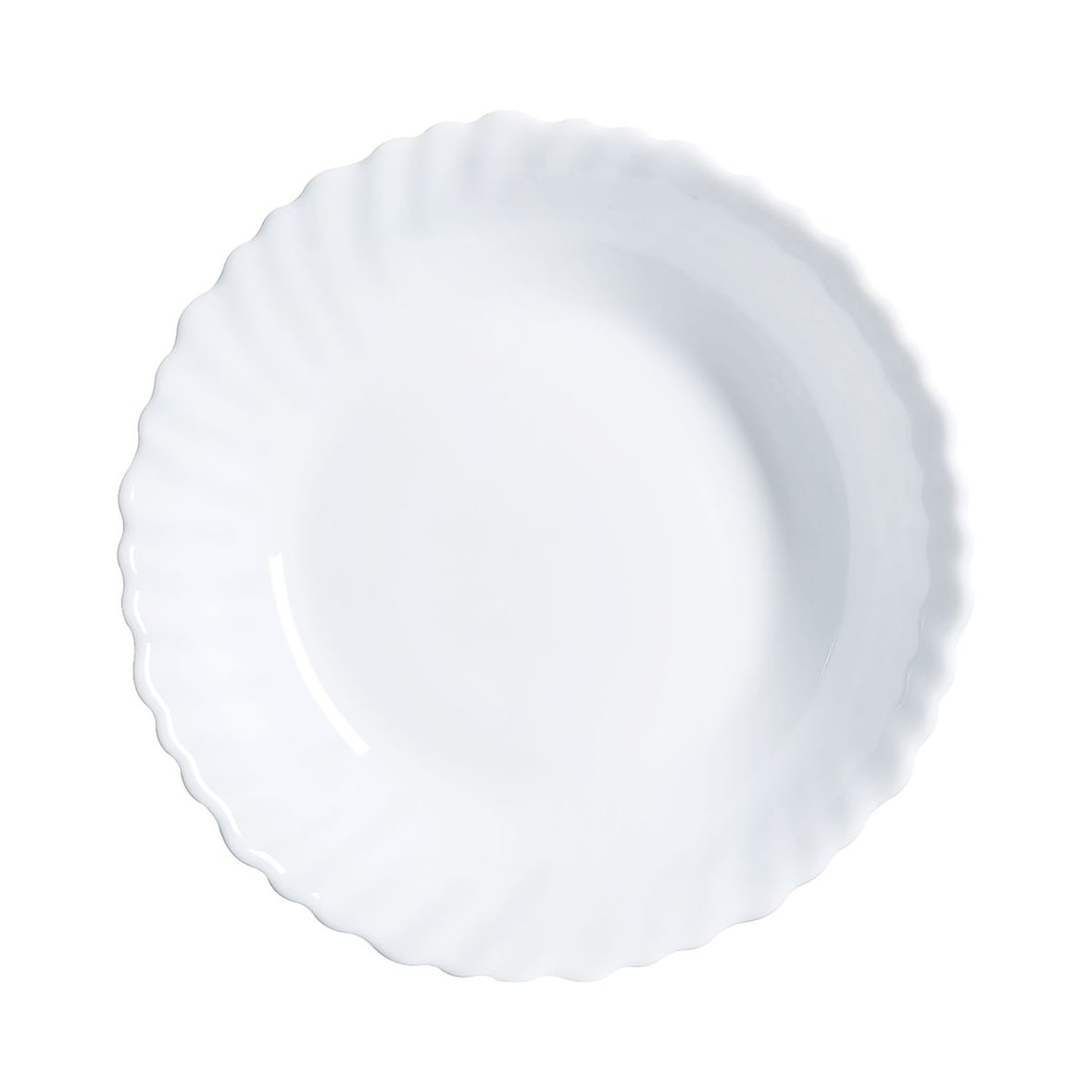 Weiße Platte 28 cm Feston