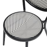 thumbnail of METRO PROFESSIONAL Gastro Stuhl stapelbar Olivara, Aluminium/ Textilen-Bespannung, weiß/schwarz