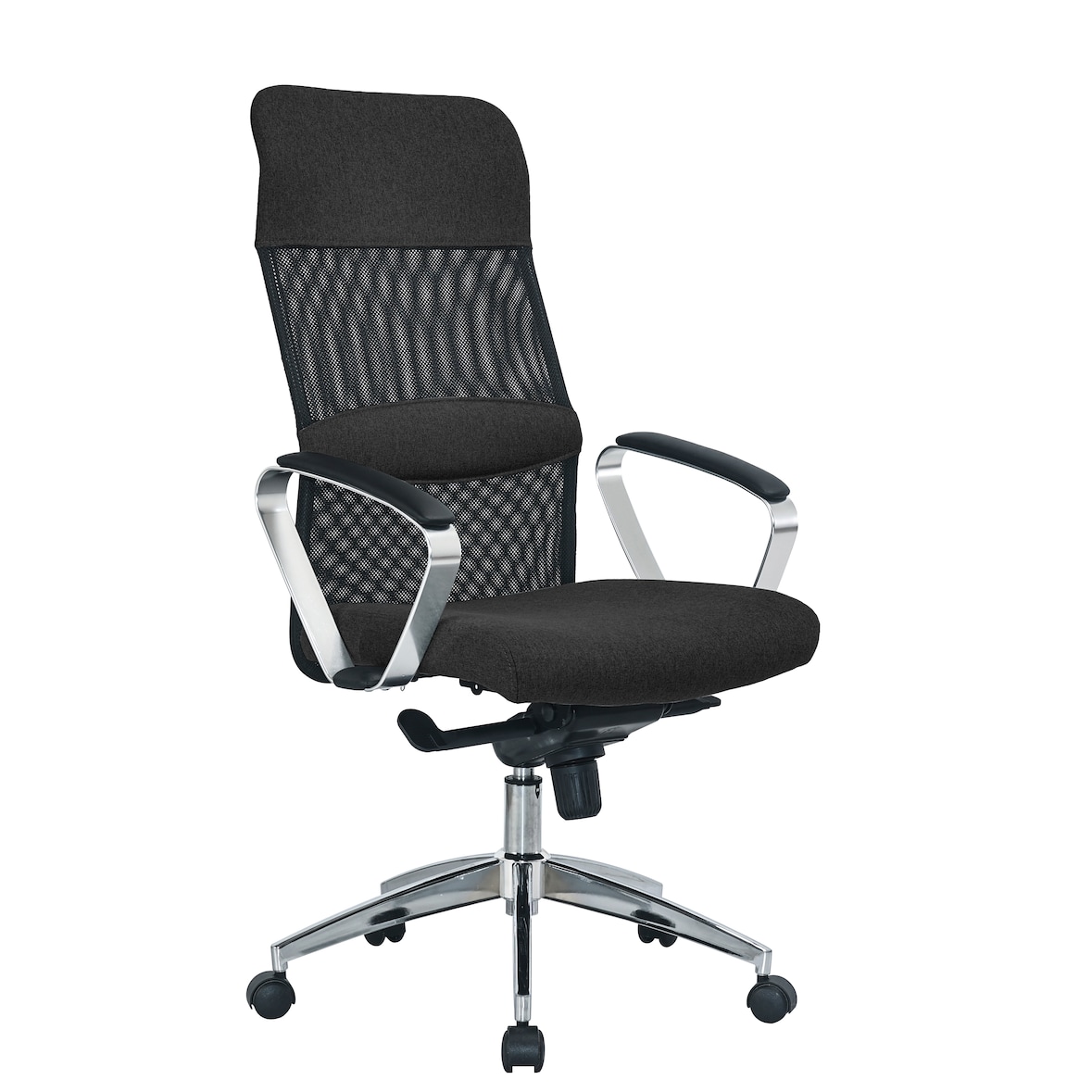 SIGMA Cadeira executiva EC506, plástico/cromo, altura do assento ajustável, preto