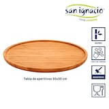 thumbnail of San Ignacio KINVARA - Großes rundes Bambus-Snackbrett 30x30cm