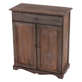 thumbnail of Credenza cassettiera shabby vintage legno paulonia cassetto sportelli 33x66x78cm marrone