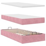 thumbnail of vidaXL Ottoman-Bett mit Matratzen & LEDs Rosa 160x200 cm Samt