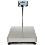 thumbnail of Grote inox weegschaal tot 300 kg en 500x400 mm met kolom. Roestvrijstalen weegschaal voor zakken, dozen, pakketten en dieren.