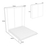 thumbnail of Cama de casal dobrável vertical Kentaro Cemento