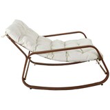 thumbnail of Fauteuil de jardin à bascule en métal Miamii imitation bois The Home Deco Factory