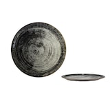 thumbnail of Saturnia zwarte ronde Napoli pizzabord, 33 cm, zwart, digitale print, verpakking van 6