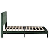 thumbnail of Merax Polsterbett Einzelbett 90x200 aus Samt & Holz & Metall mit Lattenrost & Kopfteil für Schlafzimmer Grün