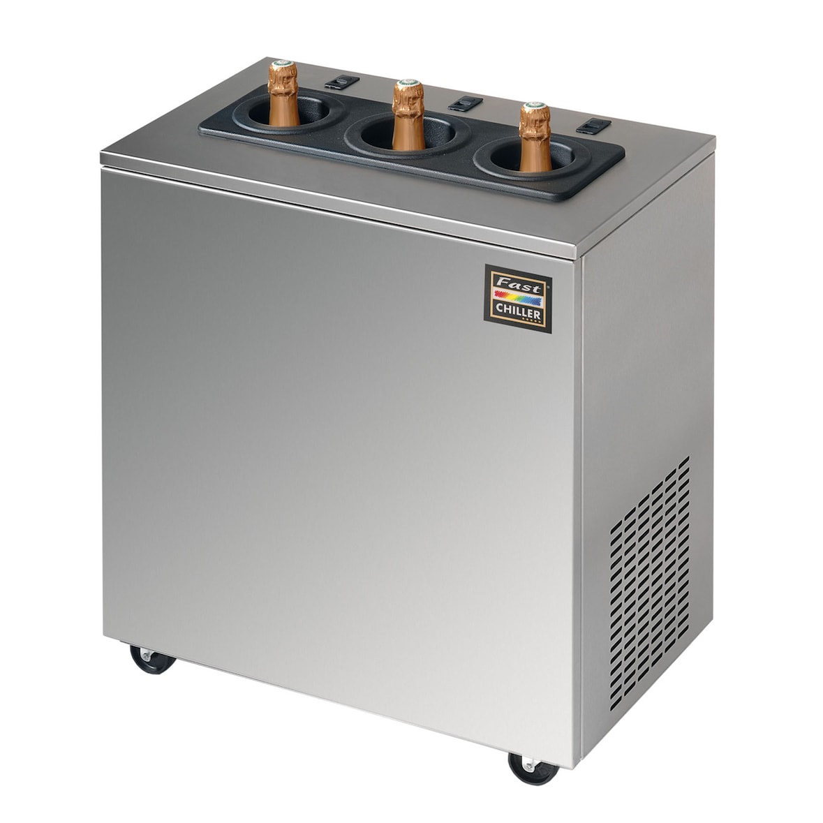 FAST CHILLER Raffreddatore Rapido per Bottiglie Capacità 3 Bottiglie su Ruote cm 63x37x72