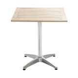 thumbnail of Aluminium- und Holztisch quadratisch und neigbare Tischplatte 70 x 70 x 70 cm - Oviala