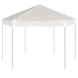 thumbnail of vidaXL Partytent pop-up zeshoekig met 6 zijwanden 3,6x3,1 m crèmewit
