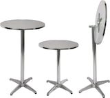 thumbnail of Mesa de bar + mesa bistro de aluminio, regulable en altura 70/110cm, Ø=60cm ~ modelo básico
