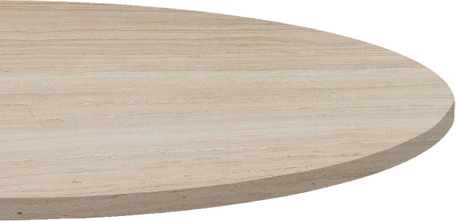 Restootab - Piano del tavolo Ø120 laminato marmo travertin | METRO