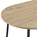 thumbnail of Helloshop26 - Table basse ovale 100 x 60 x 47 cm noir effet chêne 03_0008519