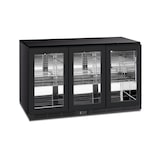 thumbnail of Frigo sotto banco 3 porte vetro. Interno inox. Sbrinamento automatico. Luce Led. Temperatura -2°C/+10°C. Misure LxPxH 135x52,6x83,5 cm. COLDBAR300BL