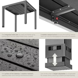 thumbnail of tectake Gartentisch Inca Aluminium, ausziehbar, Holzoptik  schwarz - 406516